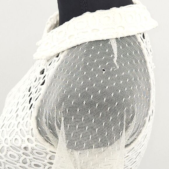 Little Star Korean Dress Womens Size XS White Lace Mesh Coquette Feminine Demure - Picture 5 of 16